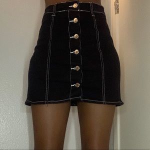 black denim skirt !!